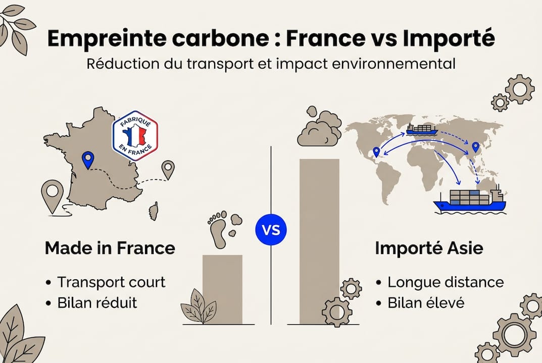 Goodie made in France : impact, qualité et engagement RSE 1 Infographie : comparer l’empreinte carbone d’un goodie fabriqué en France et d’un goodie importé