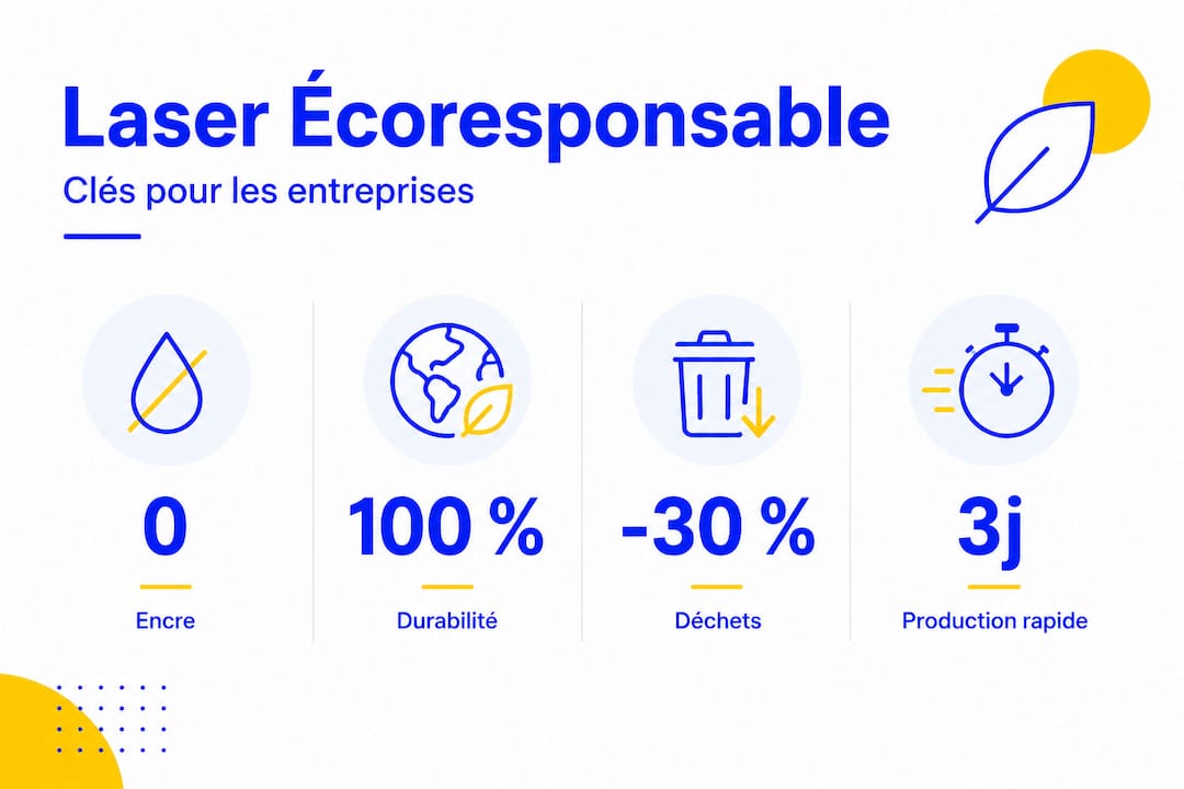 Maîtrisez la gravure laser sur bouteilles : guide écoresponsable 1 Infographie : les chiffres essentiels de la gravure laser responsable