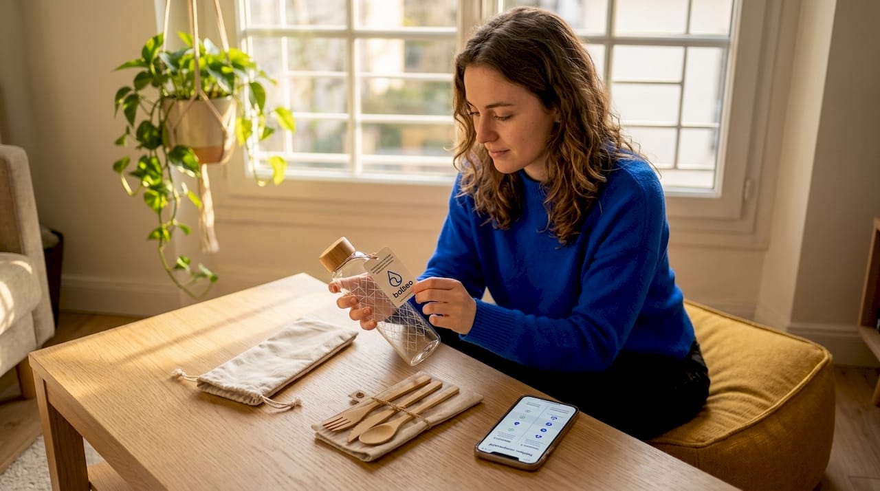 Bénéfices des cadeaux sans BPA : guide pratique 2026 1 À la maison, une personne examine et compare différents cadeaux garantis sans BPA pour choisir le plus adapté.