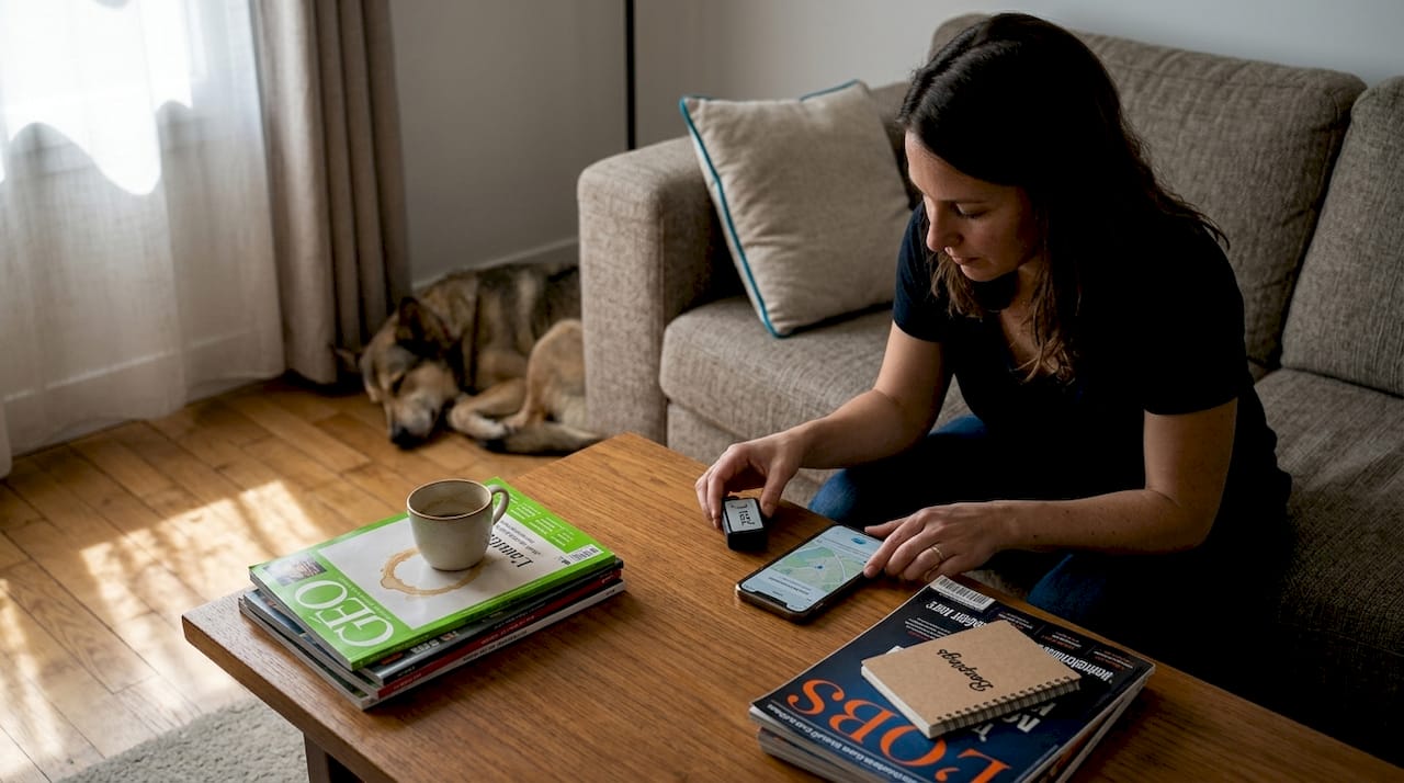 Configurer un GPS à l’intérieur d’un salon