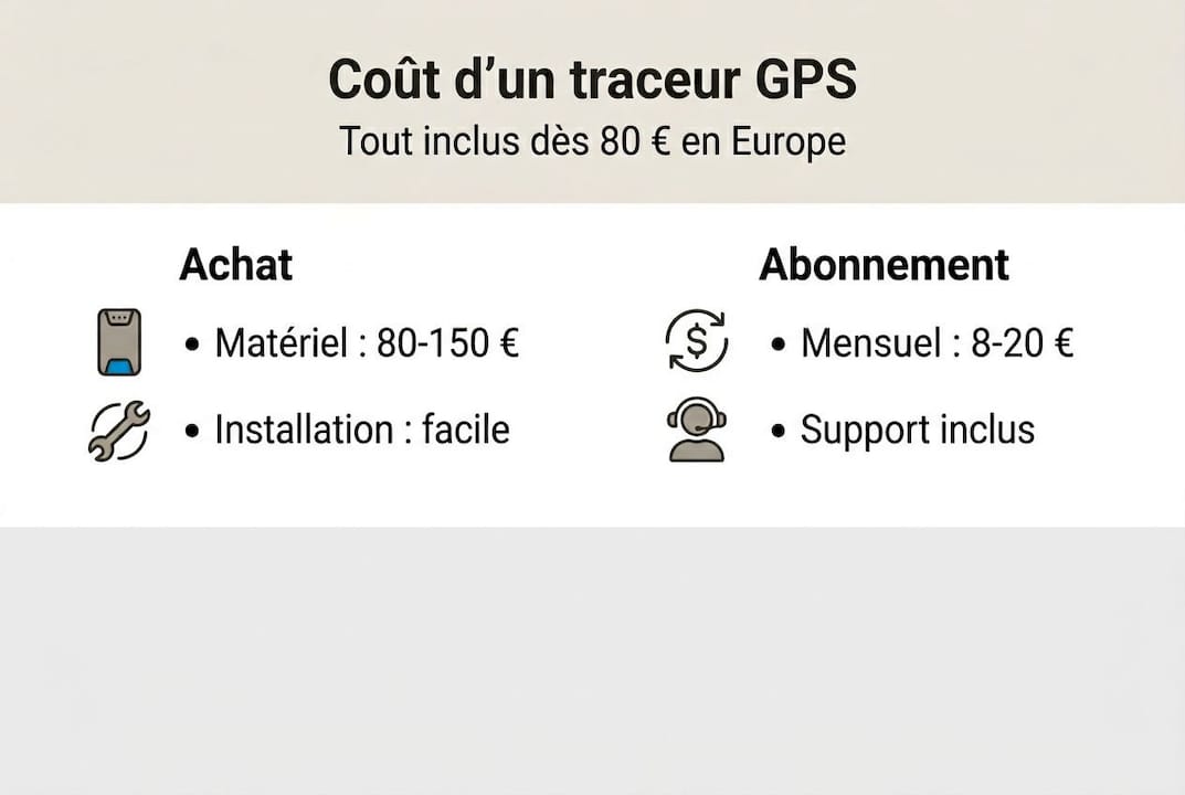 Infographie : comparaison des tarifs des systèmes GPS en Europe