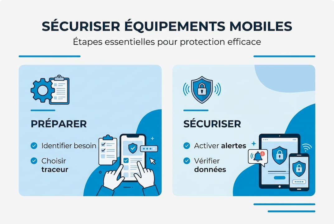 Infographie : les étapes clés pour sécuriser vos appareils mobiles
