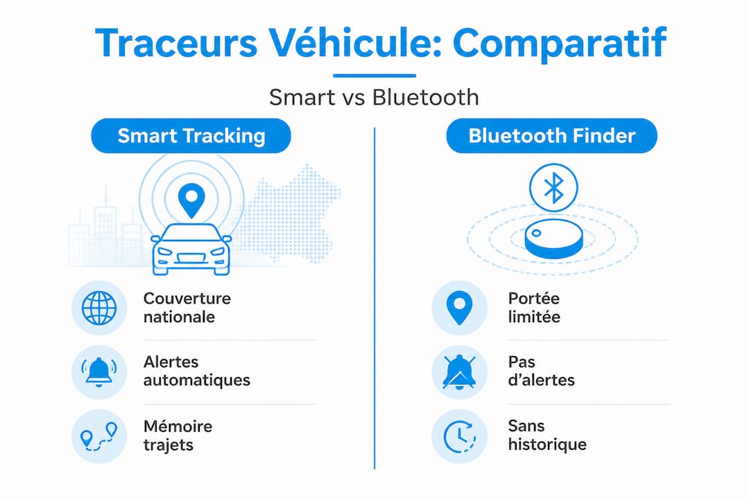 Infographie : le match entre le smart tracking et le Bluetooth