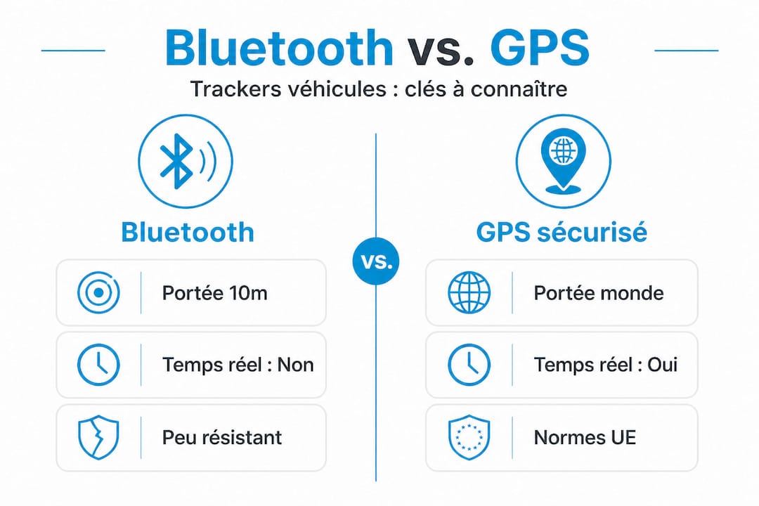 Comparatif en image : balises Bluetooth ou traceurs GPS sécurisés, lequel choisir ?