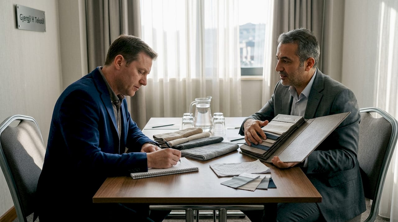 Purchasing expert meeting Turkish supplier