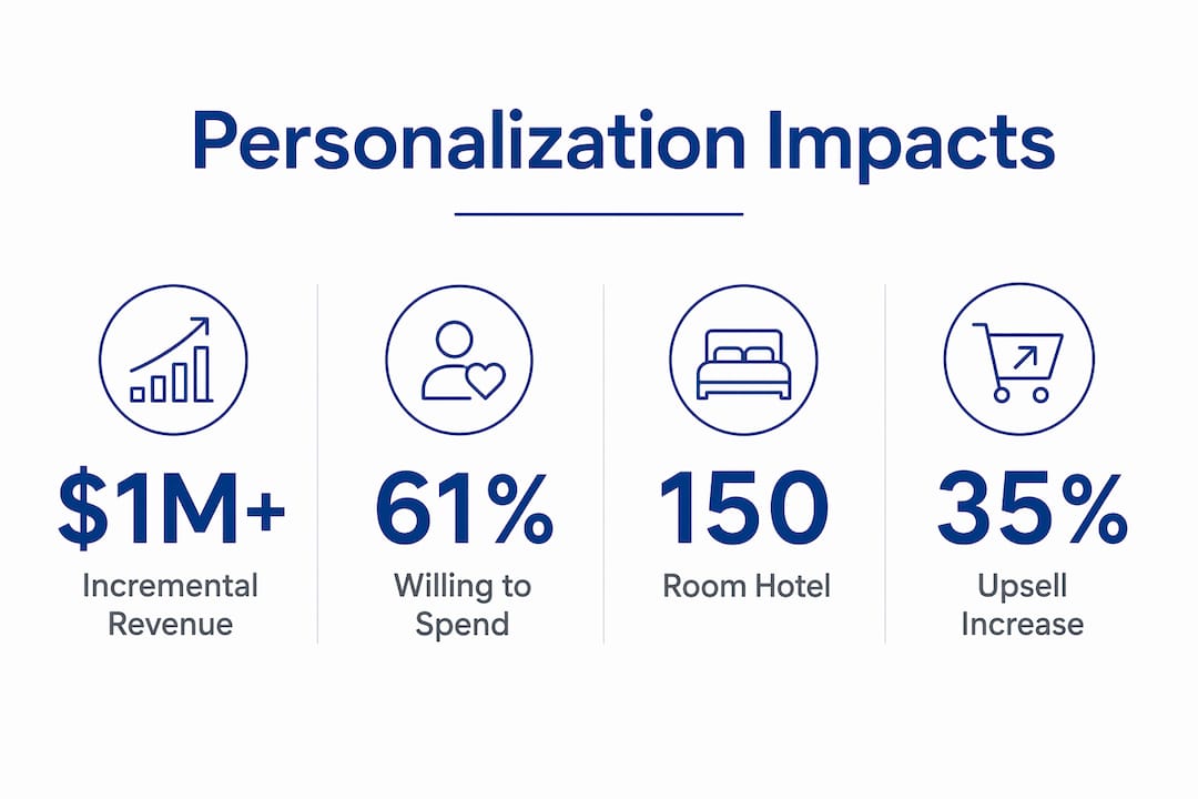 Infographic showing key personalization revenue statistics