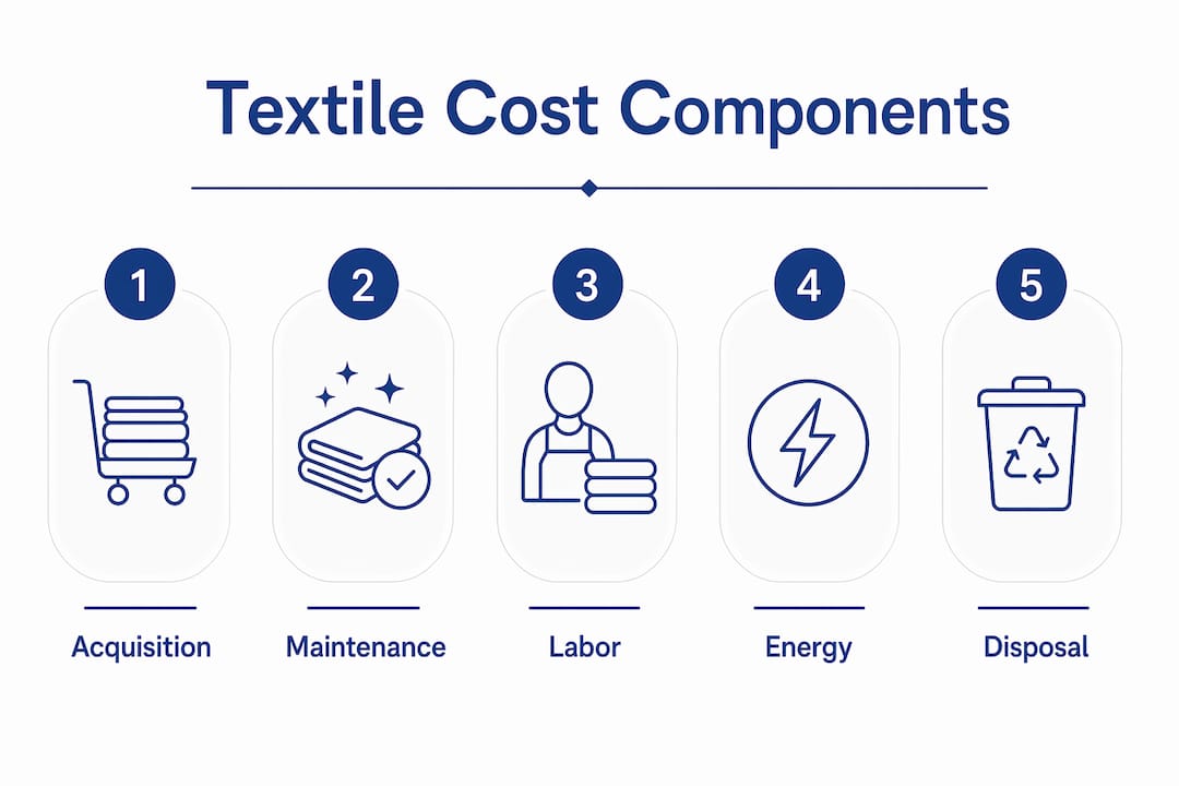 Infographic showing hierarchy of textile cost components