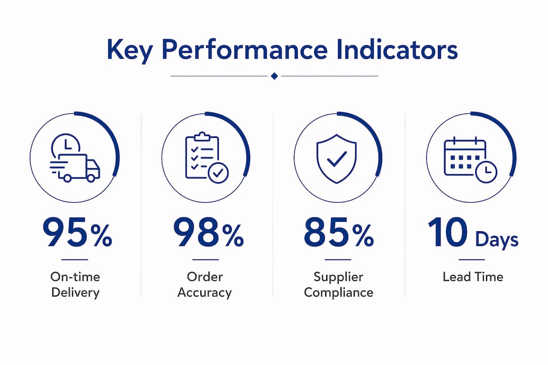 Infographic showing main KPIs for hotel textile contracts