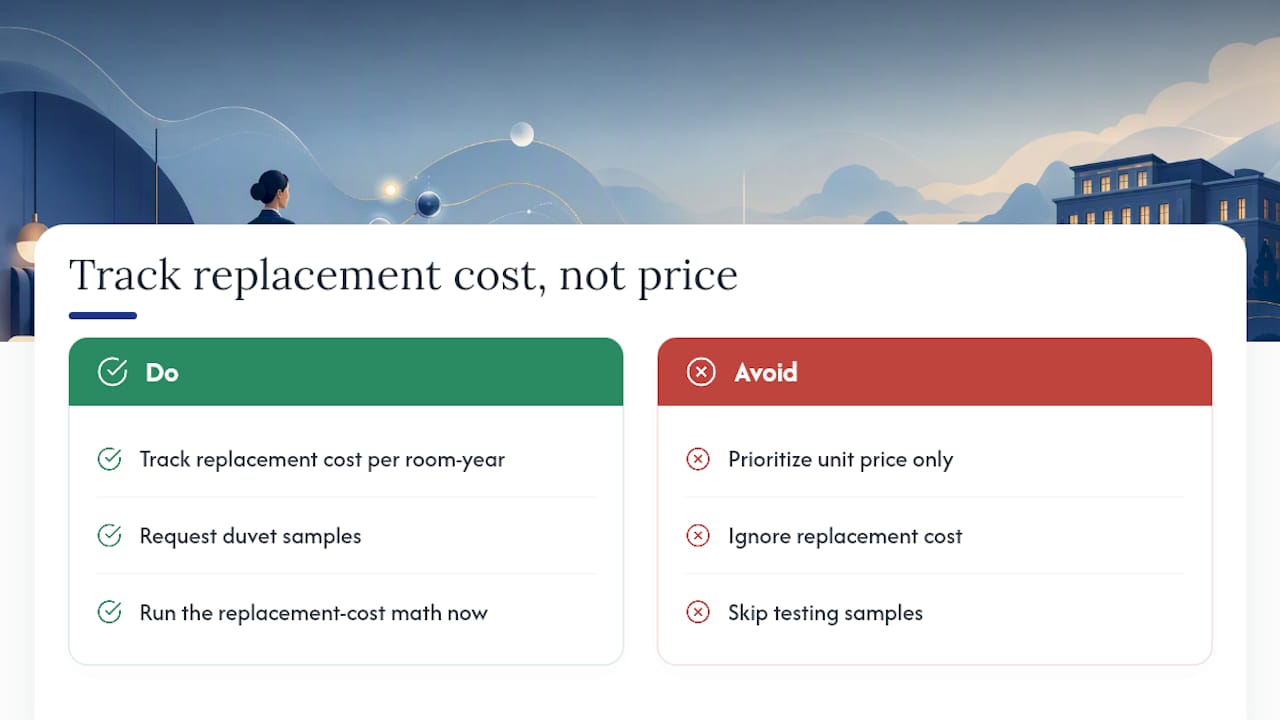 An Editorial Take on Duvet Procurement Trade-Offs — overview diagram