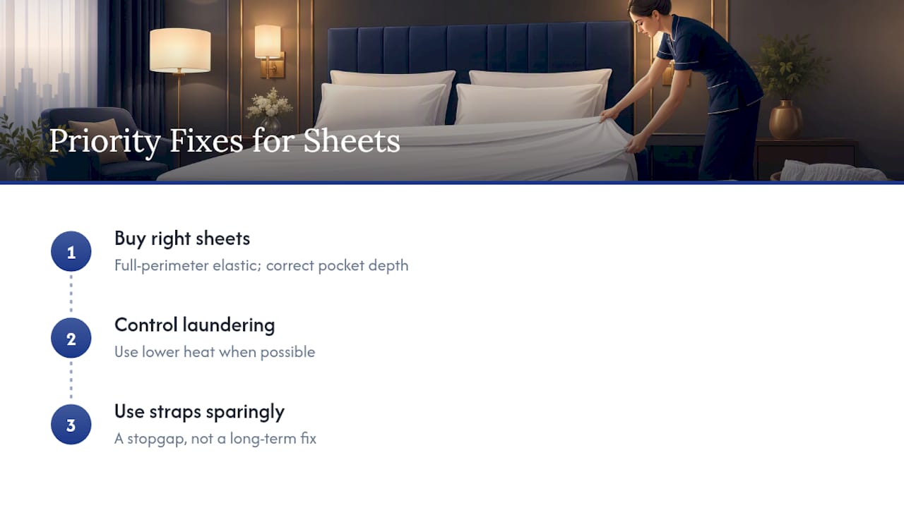 The Real Fix Isn't a Strap. It's Buying the Right Sheet Once. — overview diagram