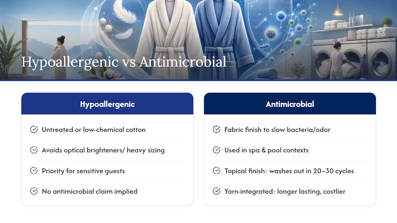Do Hypoallergenic and Antimicrobial Robe Fabrics Matter? — overview diagram