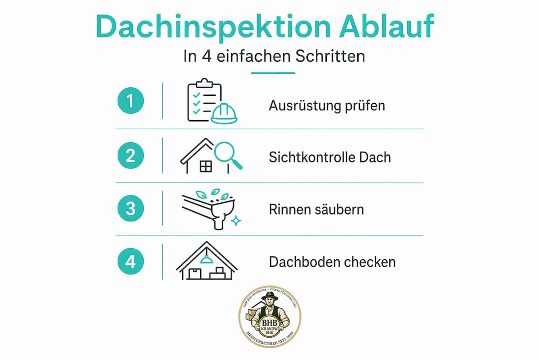 Schritt-für-Schritt: So läuft eine Dachinspektion ab – Die vier wichtigsten Etappen auf einen Blick