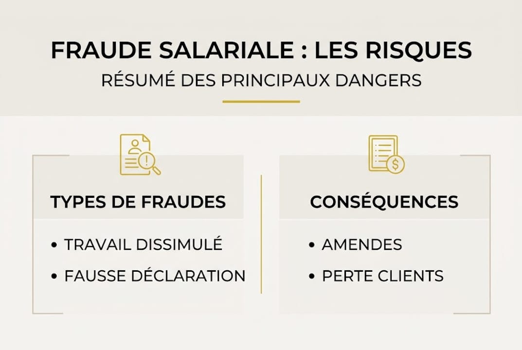 Infographie : les principaux risques liés à la fraude sur les salaires