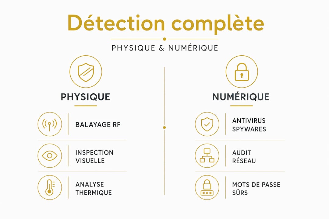 Infographie : comment repérer les appareils espions, que ce soit physiquement ou via des outils numériques