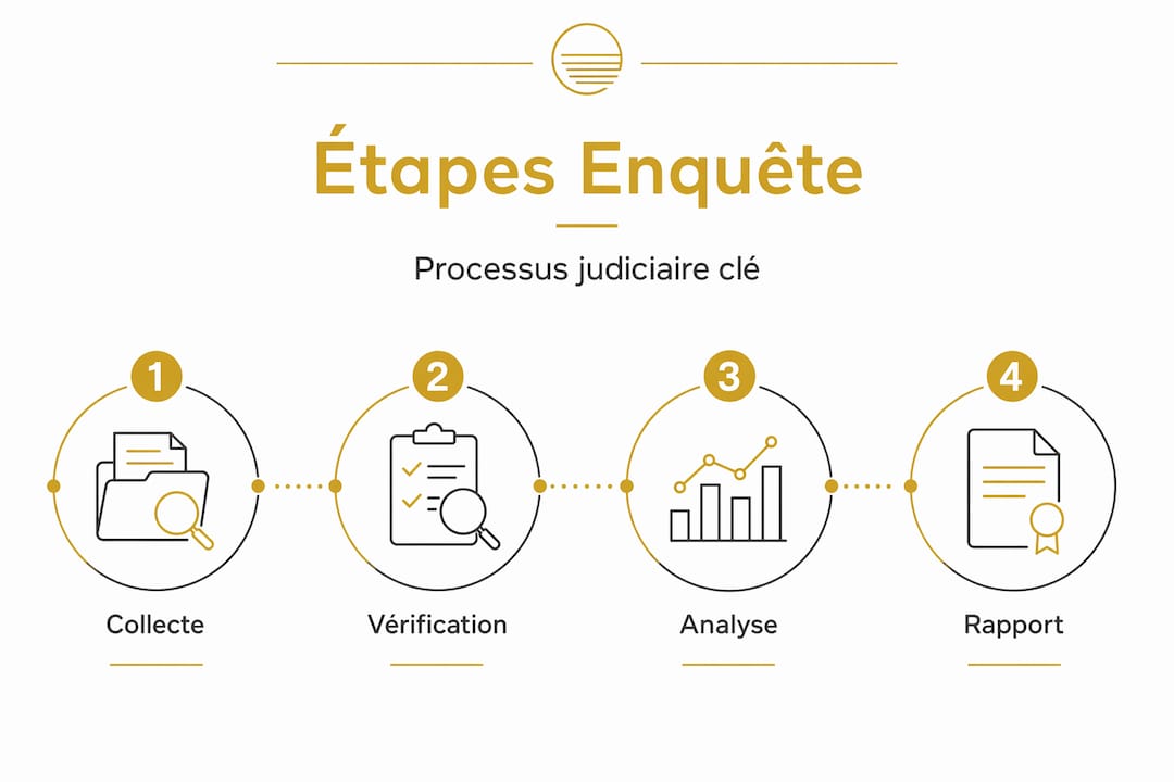 Zoom sur les différentes étapes d’une procédure judiciaire : infographie explicative