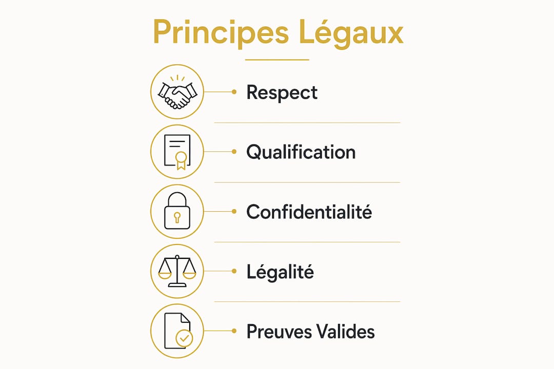 Infographie : les règles juridiques fondamentales encadrant l’activité du renseignement privé