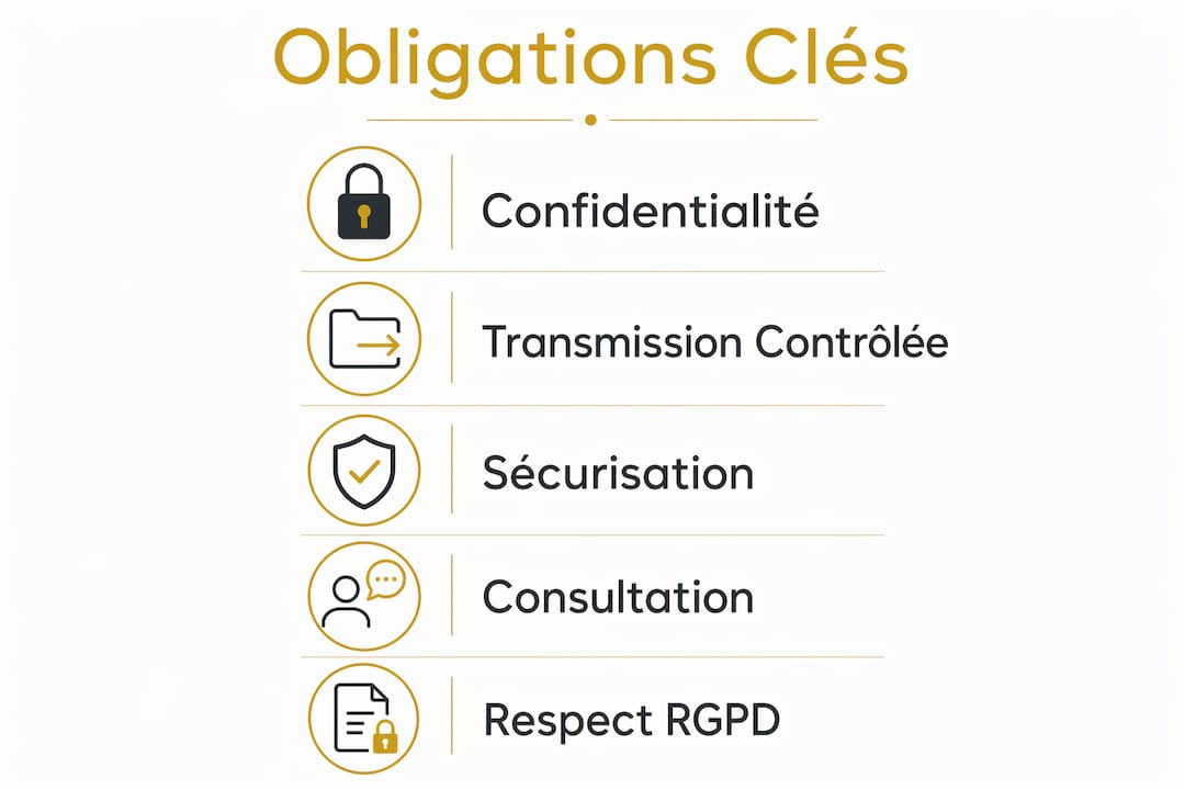 Présentation visuelle des règles liées au secret professionnel