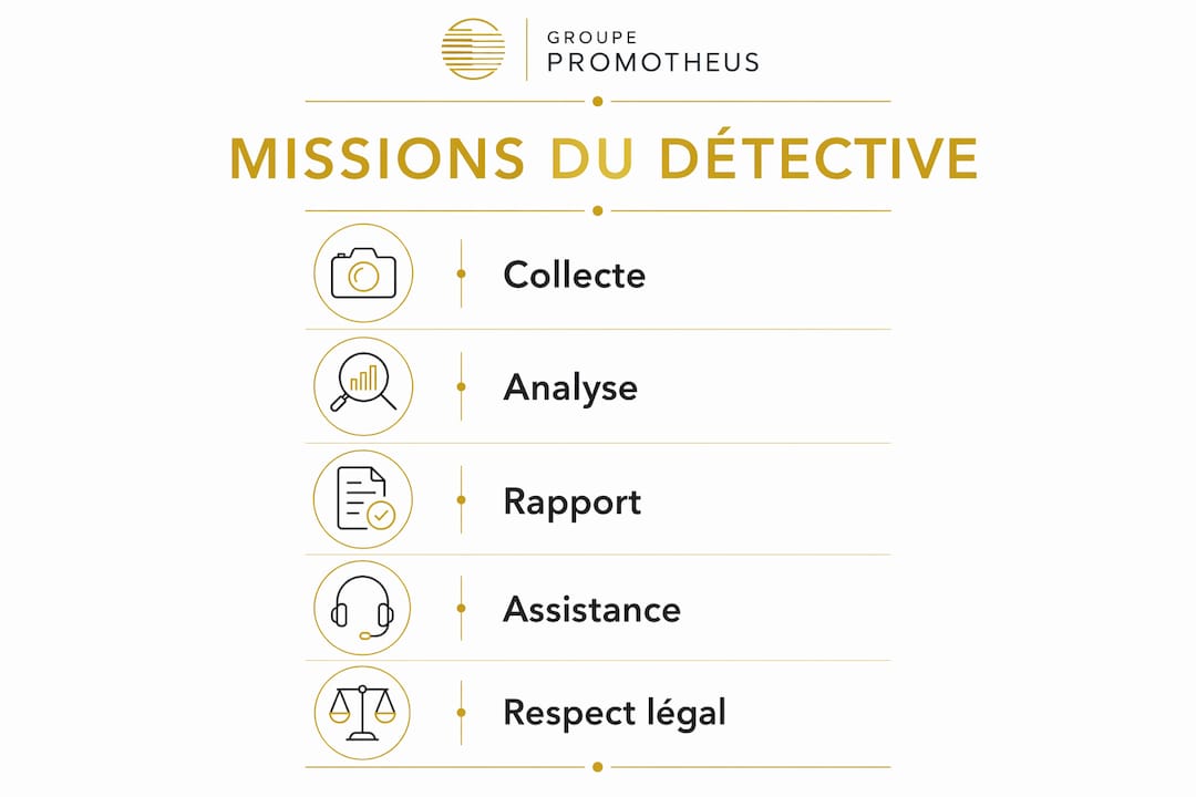 Découvrez en image les différentes étapes clés de l’intervention du détective lors d’une médiation.