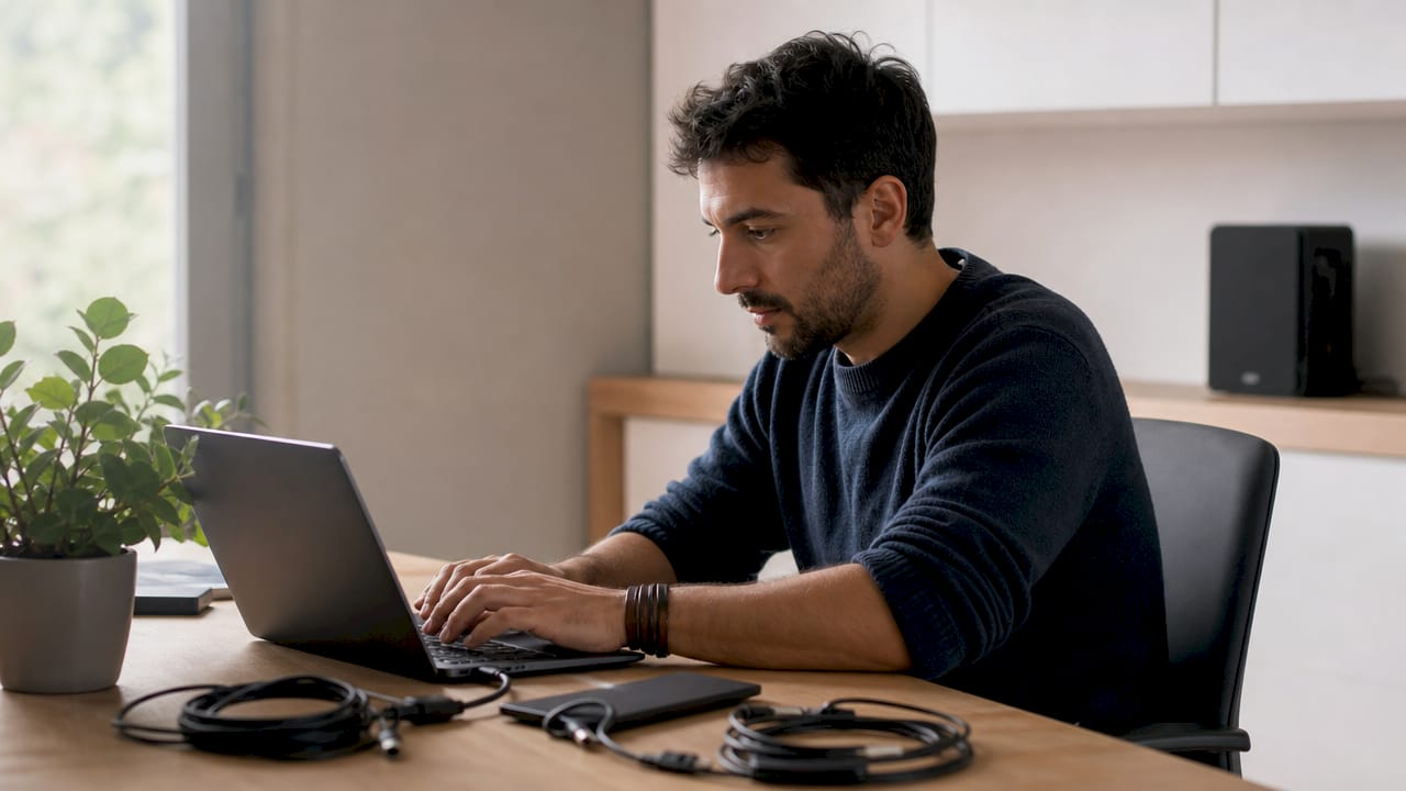 Un expert en cybersécurité en pleine configuration de systèmes informatiques