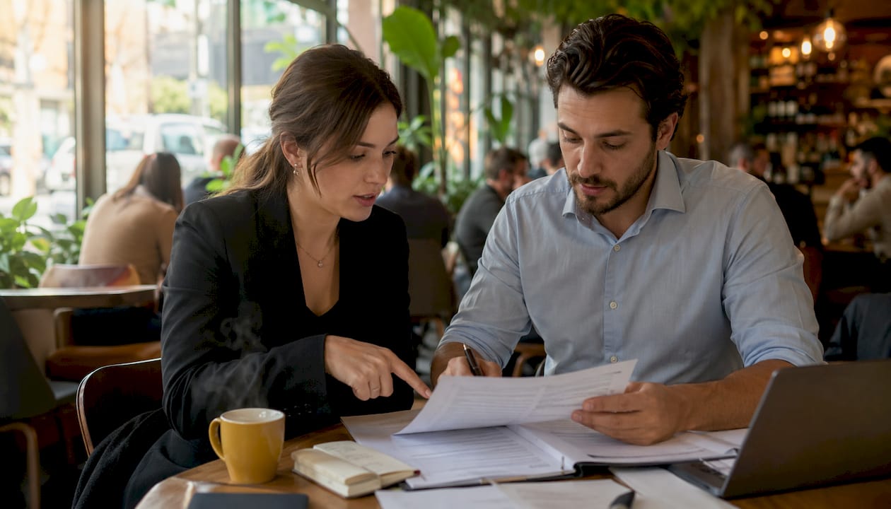 Des collaborateurs échangent autour de la liste de contrôle pour l’audit de surveillance.