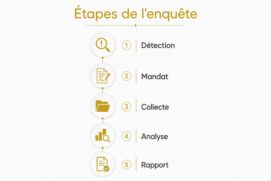 Infographie : les différentes étapes de l’enquête sur la surfacturation des fournisseurs