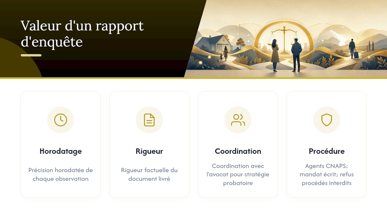 Notre point de vue sur l'apport d'un rapport d'enquête — overview diagram