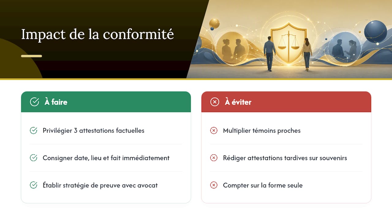 Ce que la conformité légale change vraiment dans un dossier de divorce — overview diagram