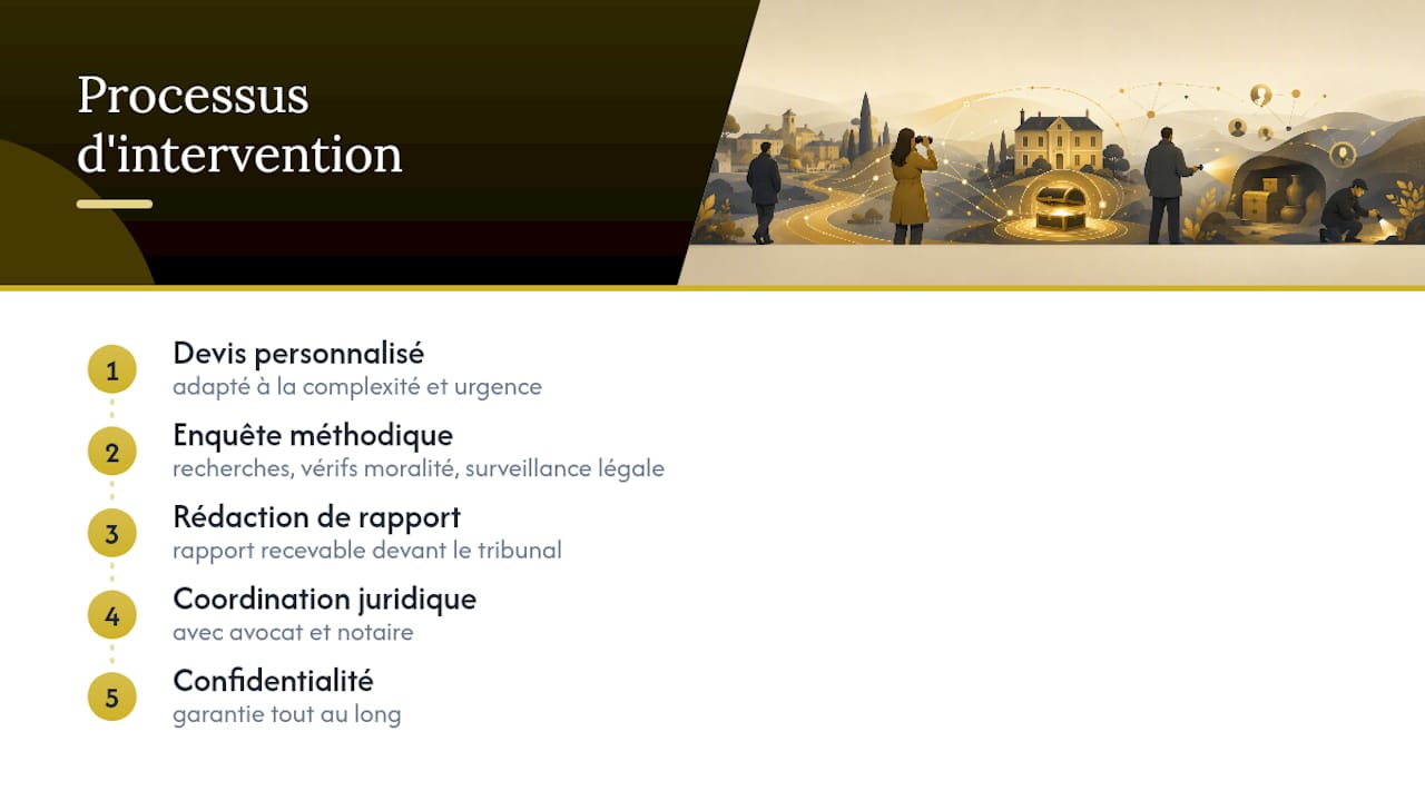 Faire appel à Detectives-prives pour sécuriser vos preuves de recel — overview diagram