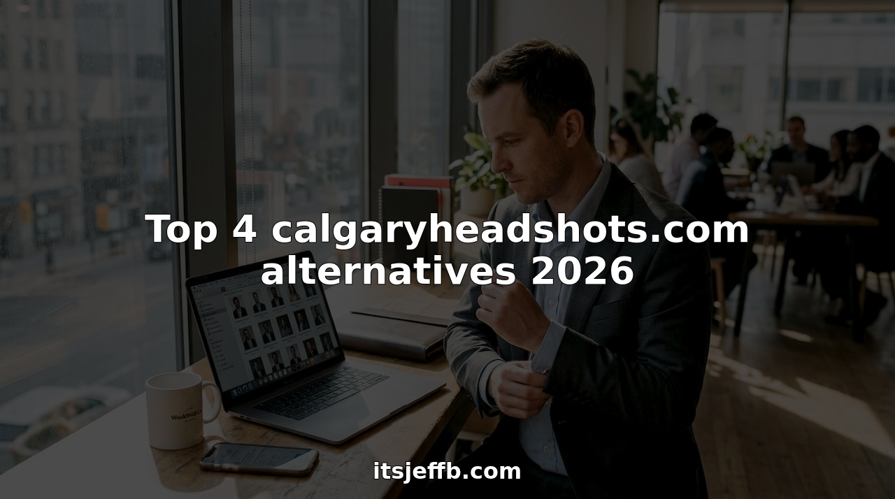 Businessman reviewing headshots at coworking desk