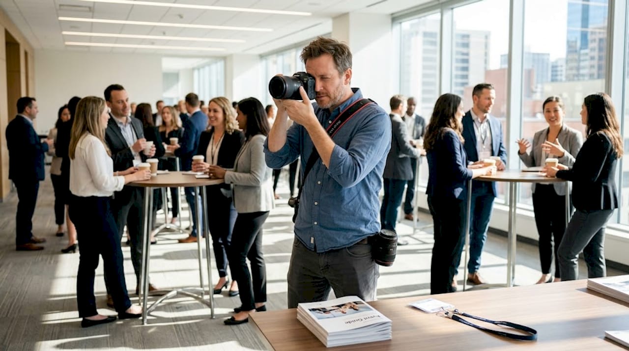 Photographer capturing conference in Calgary