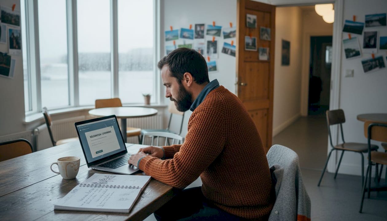 Woman preparing event photo coverage schedule