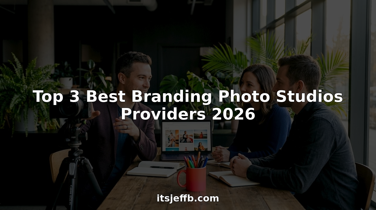 Photographer consulting with clients in branding studio