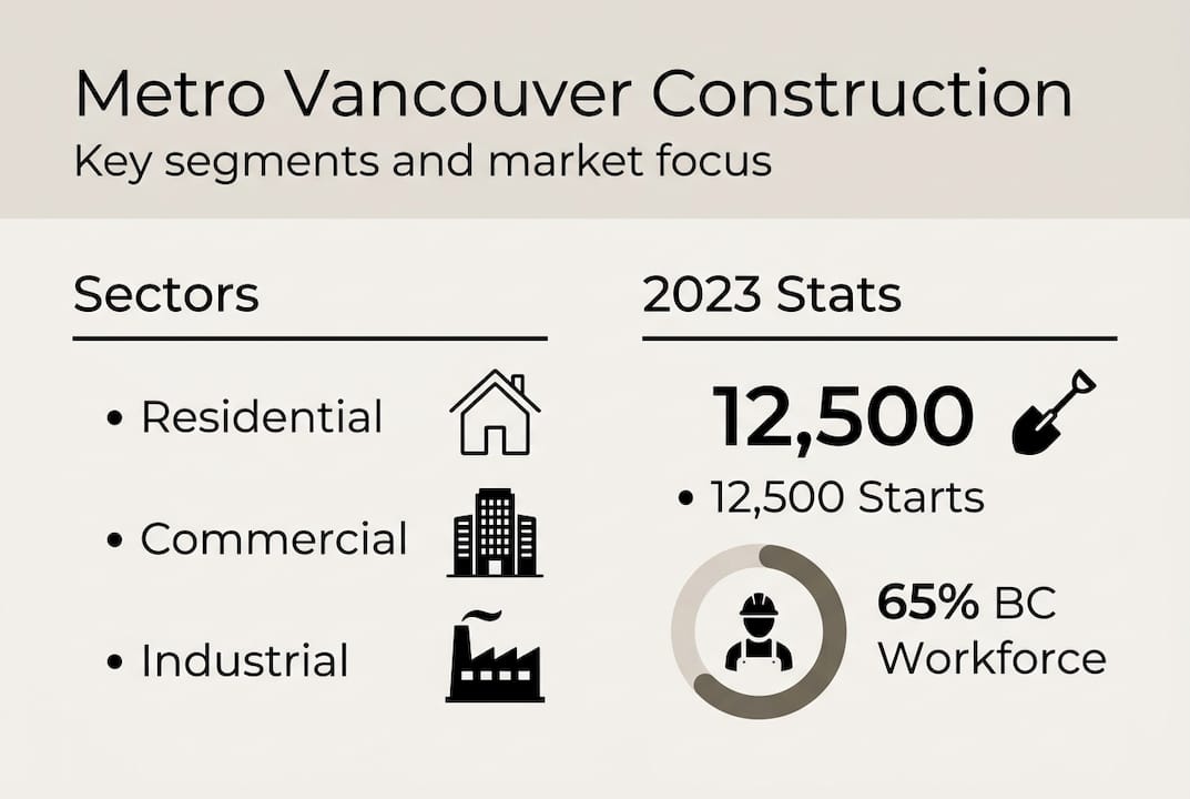 Infographic showing construction types and statistics