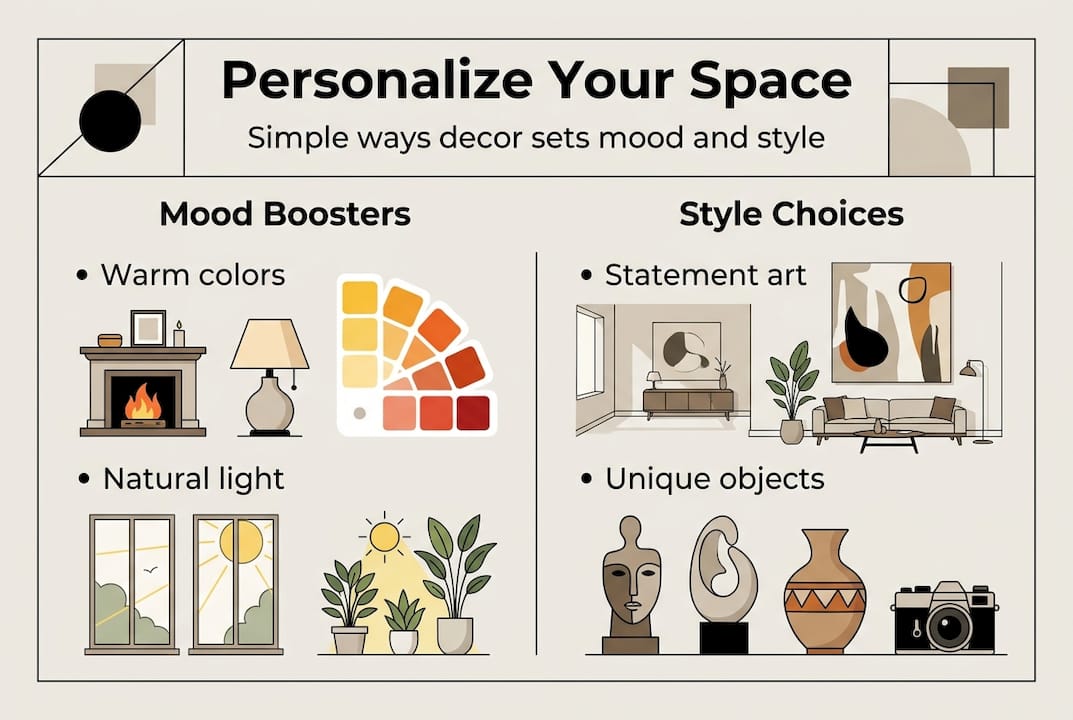 How decor personalizes your space for mood and style 3 Infographic on decor for mood and style