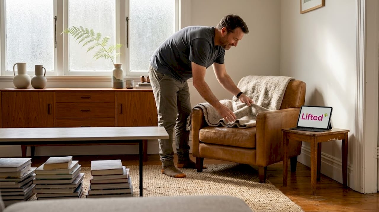 Modern interior design tips for artistic NZ spaces 2 Man layers throws and textures in NZ lounge