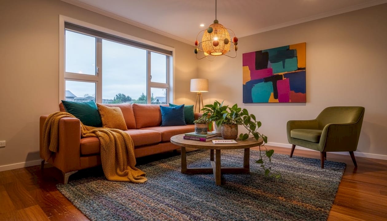 How to arrange lighting fixtures in a modern NZ home 3 Modern NZ living room with layered lighting fixtures