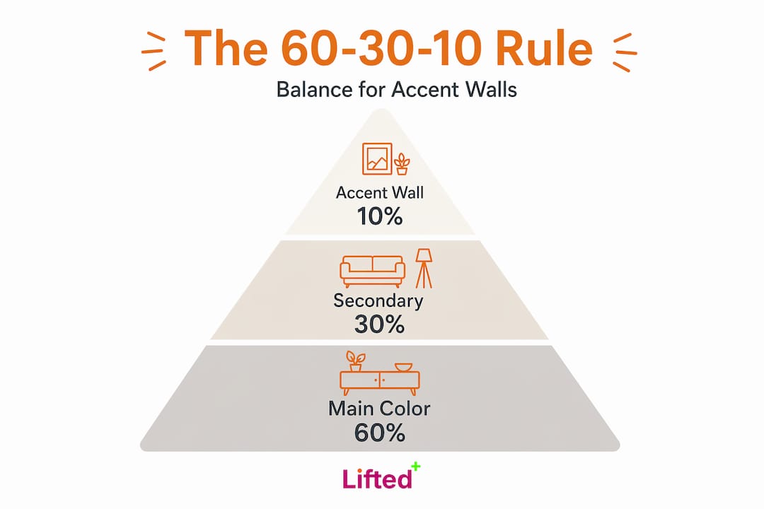 Why use accent walls: a guide for NZ homeowners 2 60-30-10 rule color hierarchy for accent walls