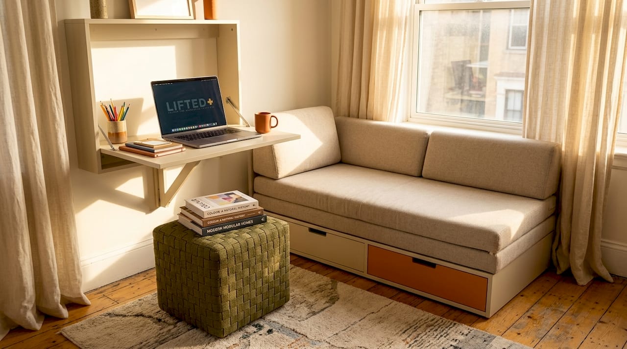 Small apartment decor: 10 ideas that transform your space 2 Compact multifunctional furniture in small apartment corner