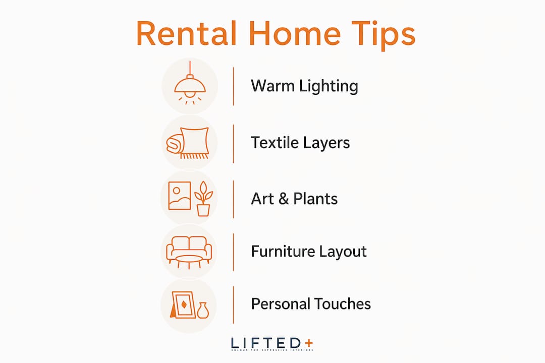 How to make a rental feel like home in 2026 2 Infographic with steps to make a rental feel like home