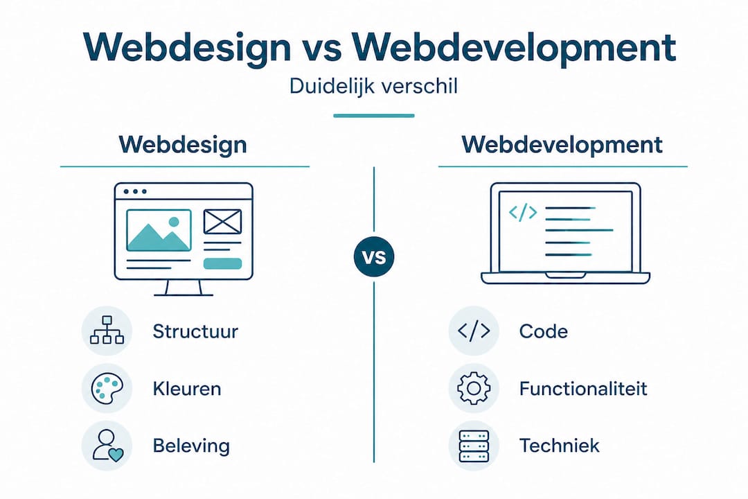 Infographic: de verschillen en overeenkomsten tussen webdesign en webdevelopment op een rij