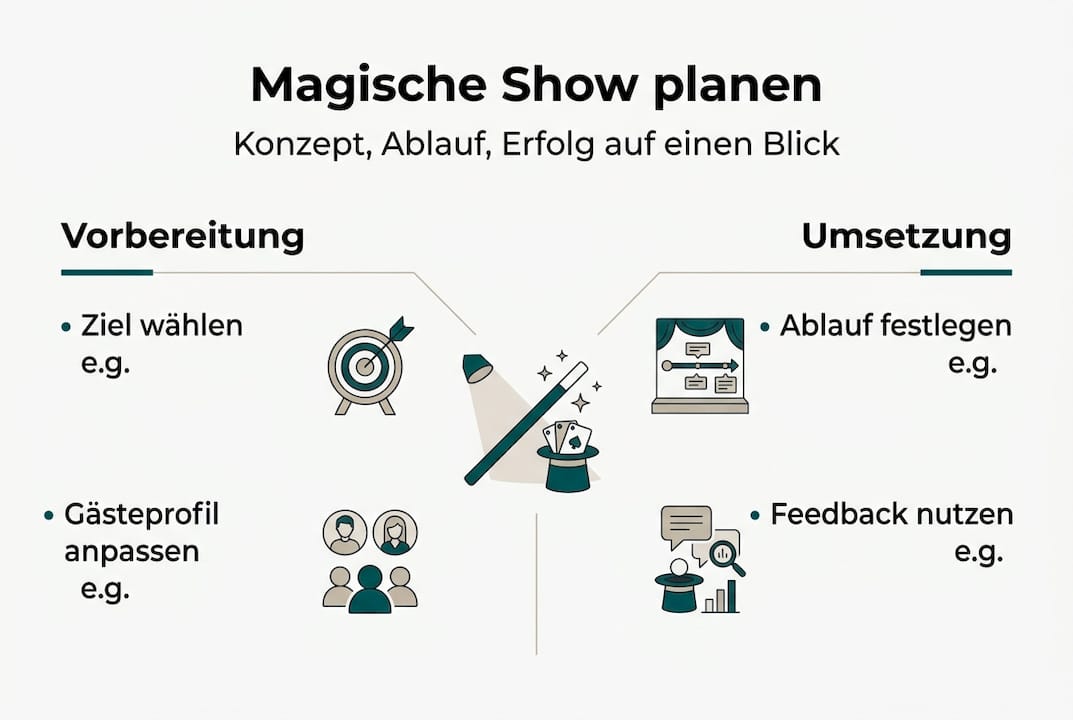 Grafik: So gelingt die perfekte Planung für eine Zaubershow