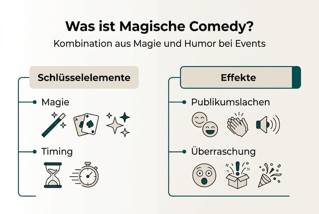 Infografik: Die wichtigsten Elemente und Effekte der magischen Comedy im Überblick