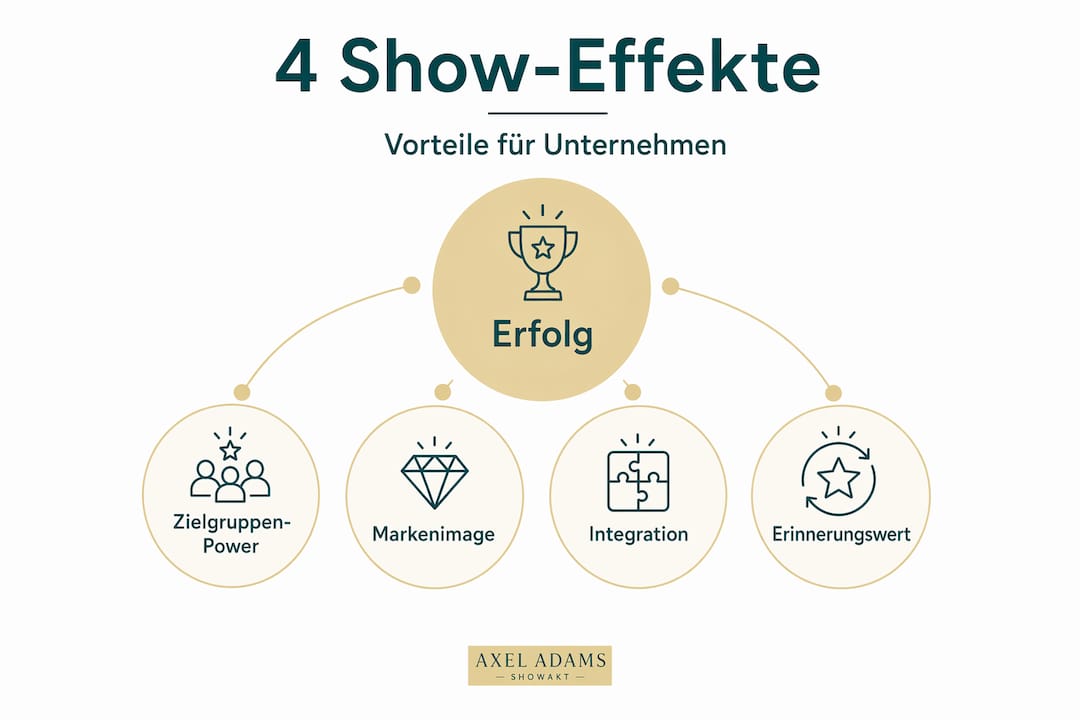 Infografik: Die wichtigsten Vorteile maßgeschneiderter Showkonzepte auf einen Blick