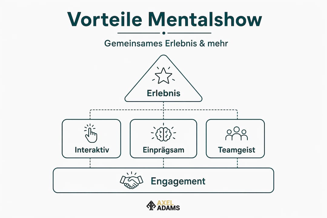 Übersichtliche Darstellung der wichtigsten Vorteile einer Mentalshow