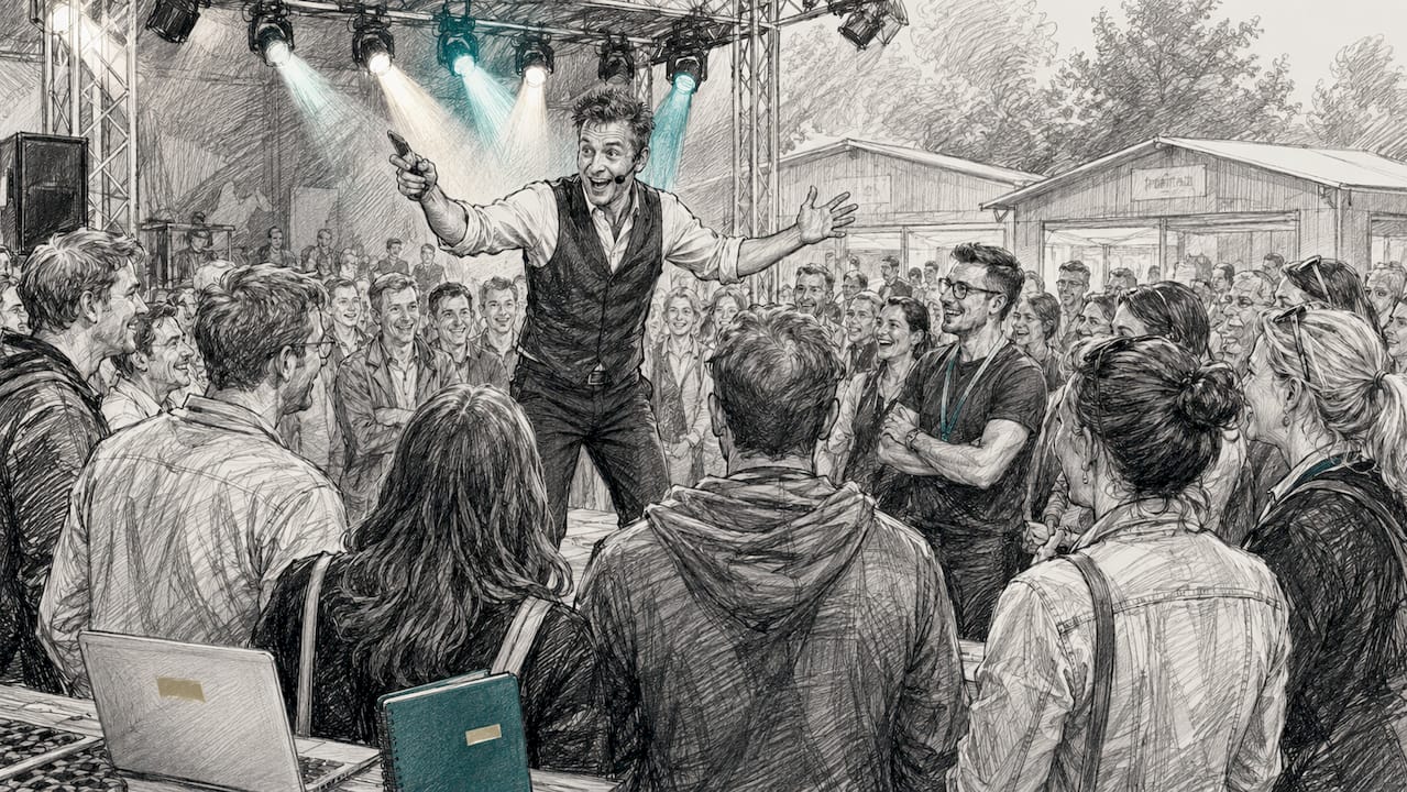 Erlebnisreicher Messestand mit mitreißender Live-Show