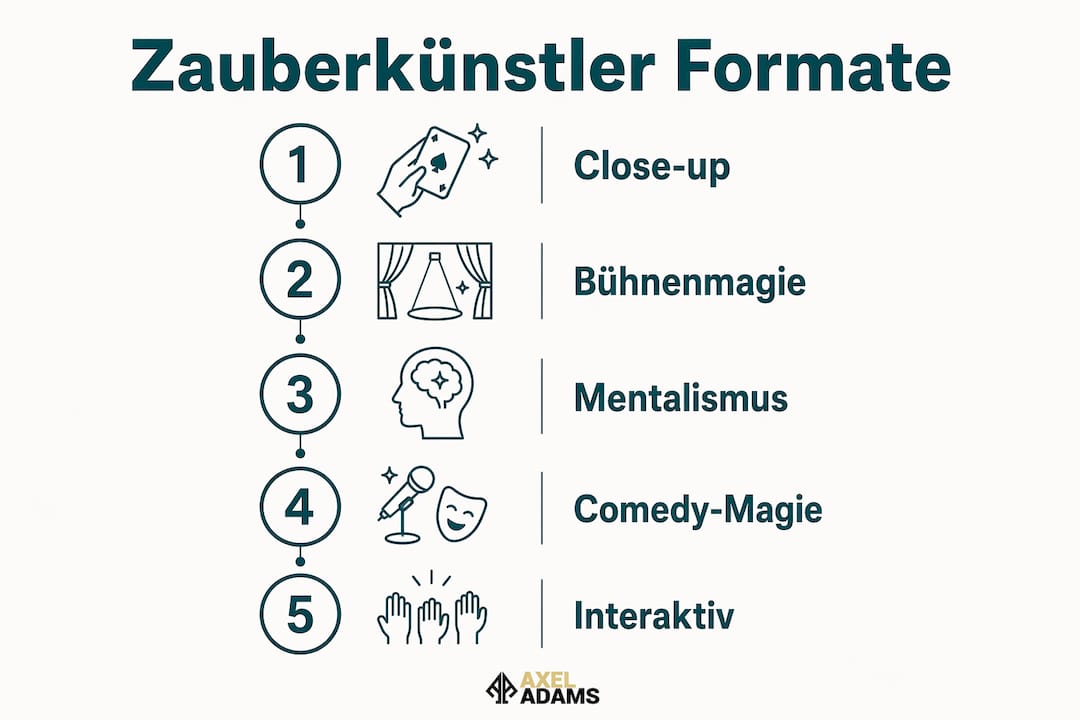 Übersicht: Die beliebtesten Veranstaltungsformate für Zauberkünstler und ihre Vorteile auf einen Blick