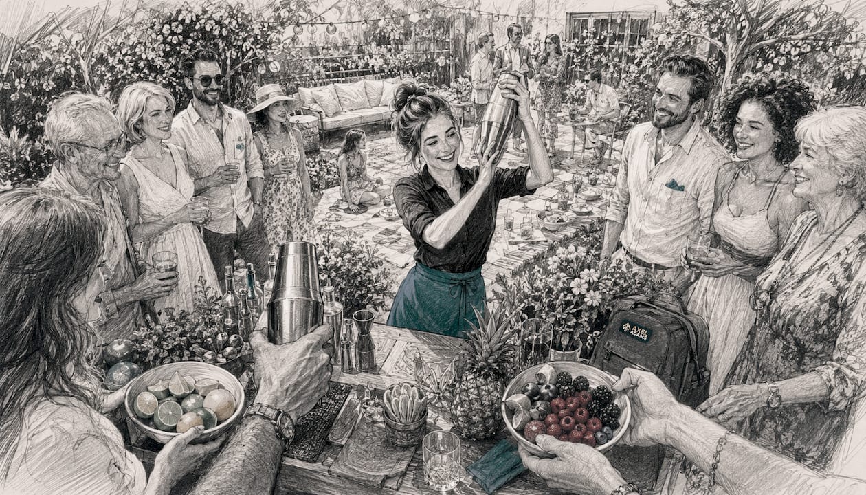 Unsere Gäste erleben einen unterhaltsamen Cocktail-Workshop und mixen dabei ihre eigenen Drinks.