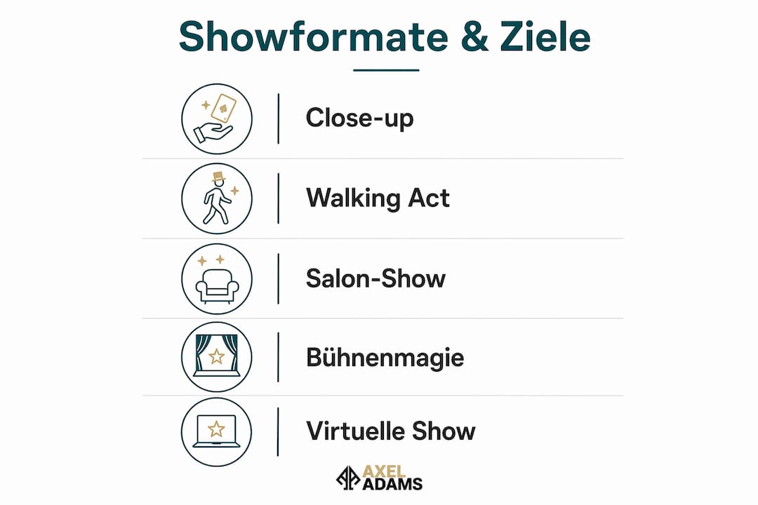 Übersicht: Welche Showformate passen zu welchen Eventzielen?