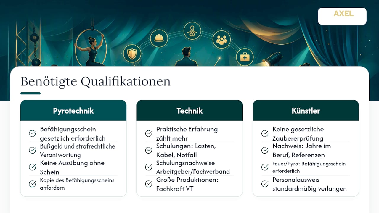 Welche Qualifikation brauchen Künstler und Technikpersonal? — overview diagram