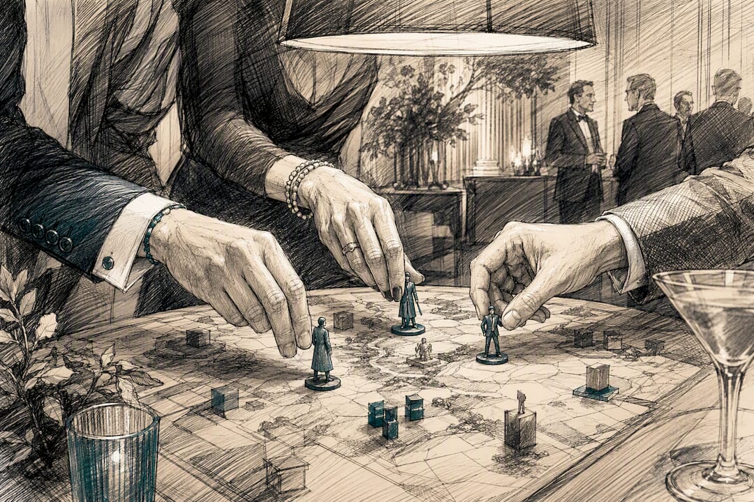 Hände beim Spielen eines interaktiven Gamification-Spiels